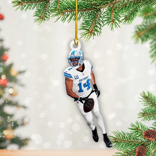 6PCS Detroit Lions Custom Shape 2-sided Acrylic Ornament – TANTN 9560