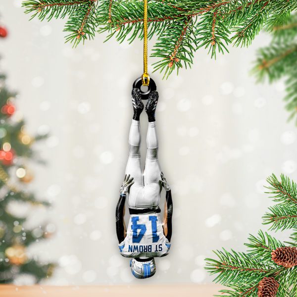 Detroit Lions Custom Shape 2-sided Acrylic Ornament – TANTN 9560.5