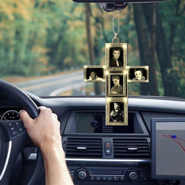 Elvis Presley Custom Shape 2-sided Acrylic Car Ornament - HOATT 6958