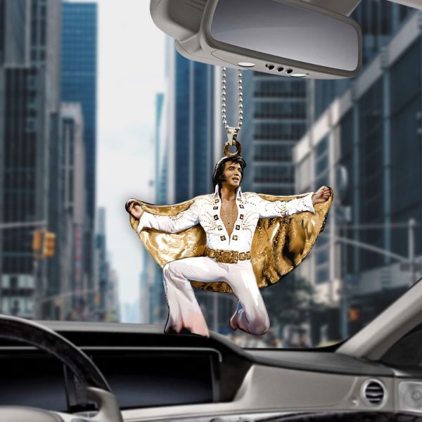 Elvis Presley Custom Shape 2-sided Acrylic Car Ornament - HOATT 7312