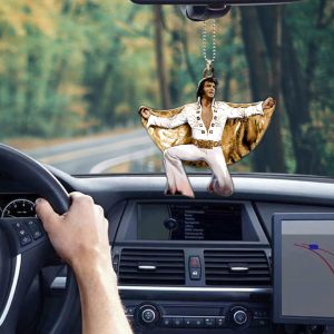 Elvis Presley Custom Shape 2-sided Acrylic Car Ornament - HOATT 7312