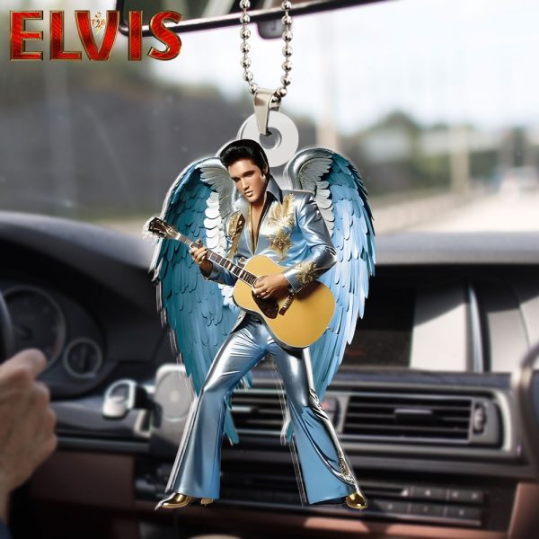 Elvis Presley Custom Shape 2-sided Acrylic Car Ornament - HOATT 7076