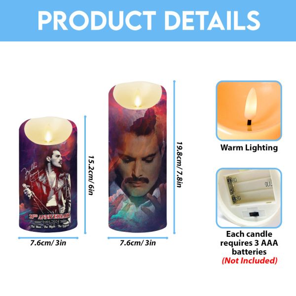 Freddie Mercury Led Candle - MAITM 8757