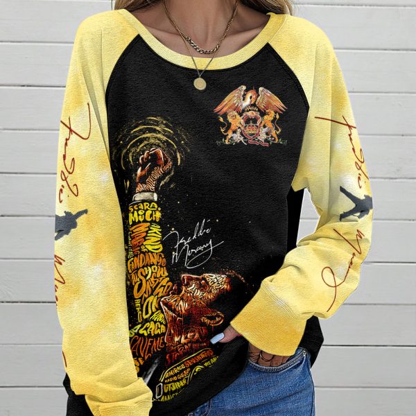 Freddie Mercury Round Neck Raglan Sleeve Sweatshirt – MAITM 8806