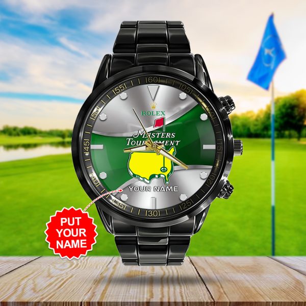Personalized Golf Masters Tournament x Rolex Black Stainless Steel Watch - MAITM 8971