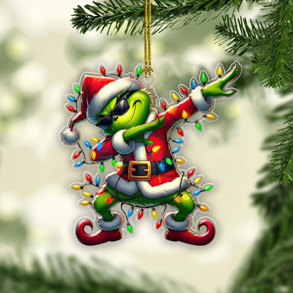 The Grinch Custom Shape Clear 1-Sided Acrylic Ornament - VANDH 3953