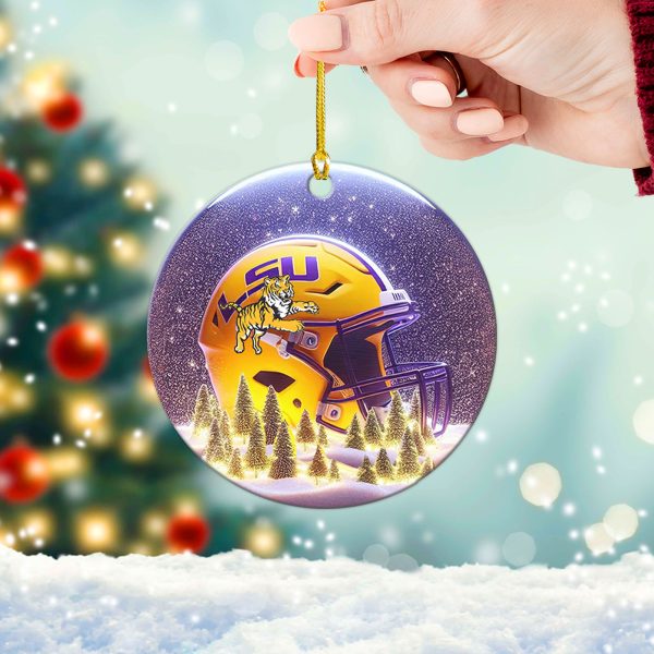 LSU Tigers Football Fixed Shape 2-sided Acrylic Ornament - VANDH 3960