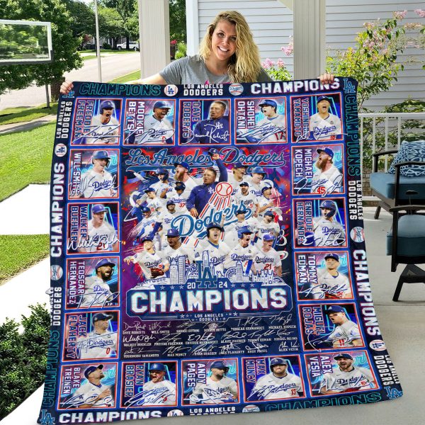Los Angeles Dodgers Quilt Blanket - TANTN 9247