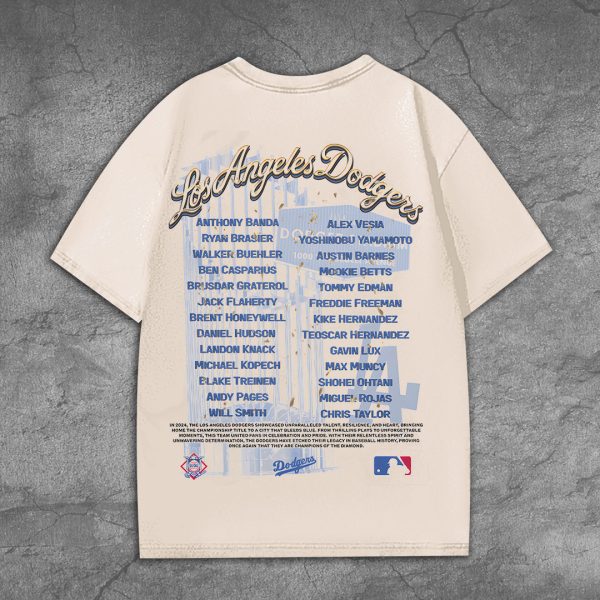 Los Angeles Dodgers x Kobe Bryant 2D Acid Washed Cotton Shirt - TANTN 9245