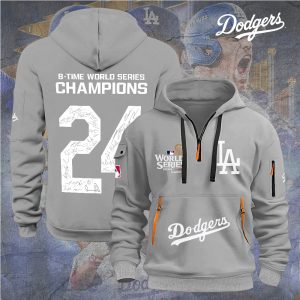 Los Angeles Dodgers 2D Quarter Zip Hoodie - TANTN 9099