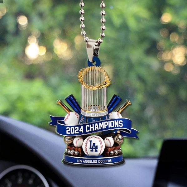 Los Angeles Dodgers Custom Shape 2-sided Acrylic Car Ornament - TANTN 9080