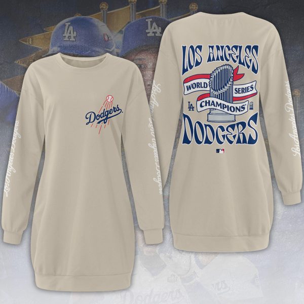 Los Angeles Dodgers 3D Sweatshirt Dress - TANTN 9260