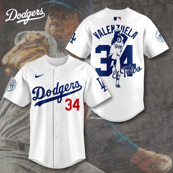 Los Angeles Dodgers x Fernando Valenzuela Baseball Jersey - TANTN 9097