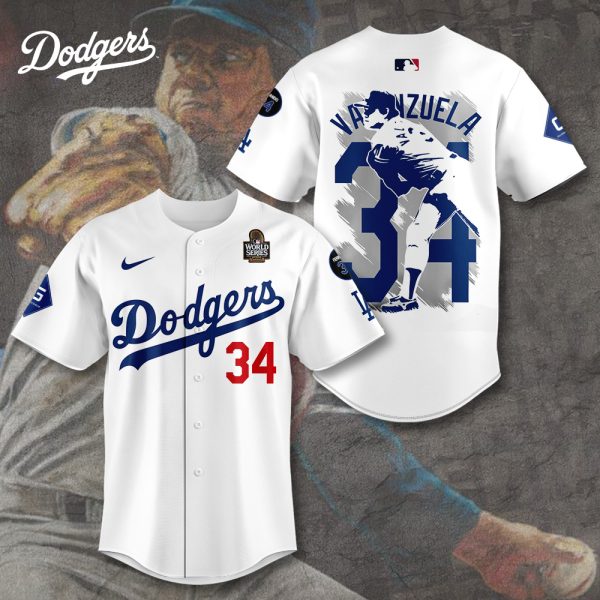 Los Angeles Dodgers x Fernando Valenzuela Baseball Jersey - TANTN 9096