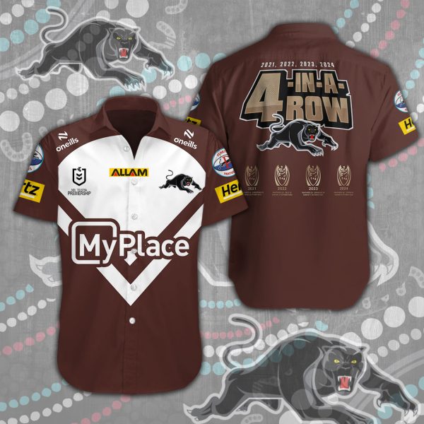 Penrith Panthers Short Sleeve Dress Shirt - MAITM 8735