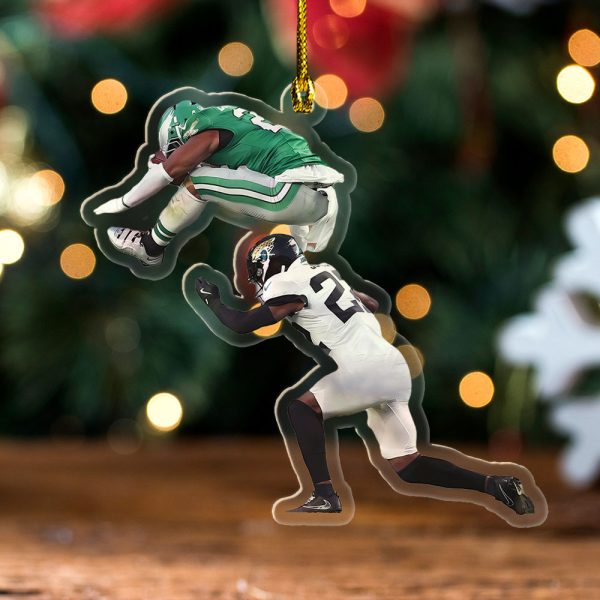 4PCS Philadelphia Eagles Custom Shape Clear 1-Sided Acrylic Ornament - TANTN 9561