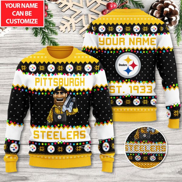 Personalized Pittsburgh Steelers 3D Ugly Sweater - TANTN 9049