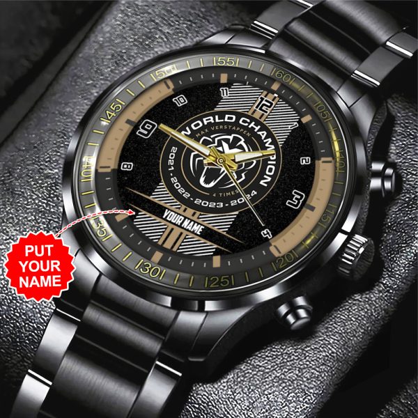 Personalized Red Bull Racing F1 x MV1 Black Stainless Steel Watch - TANTN 9654