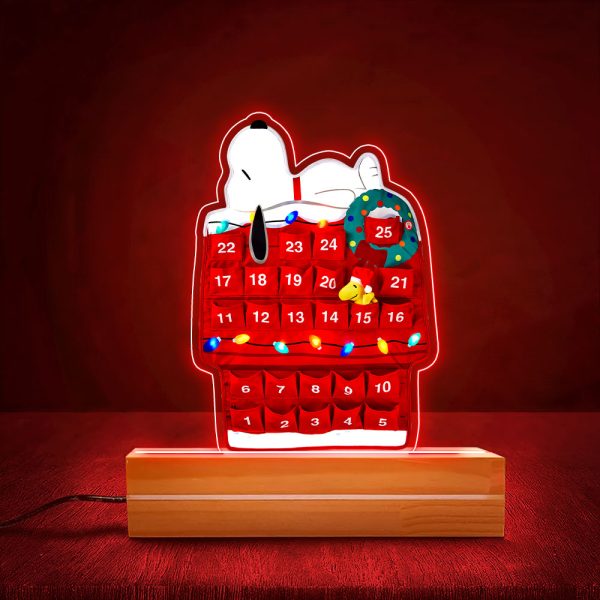 Snoopy Led Light with Wooden Base (7 Colors) - HOATT 7034