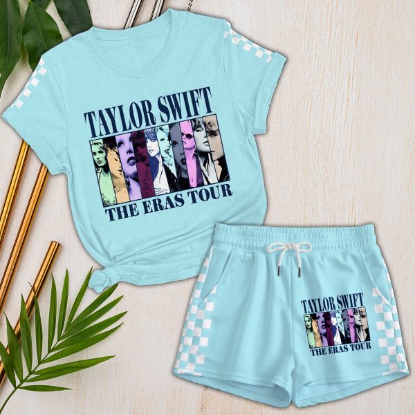 Taylor Swift Women O-Neck T-Shirt and Casual Shorts Set - VANDH 3940