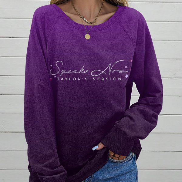 Taylor Swift Round Neck Raglan Sleeve Sweatshirt – HOATT 7267
