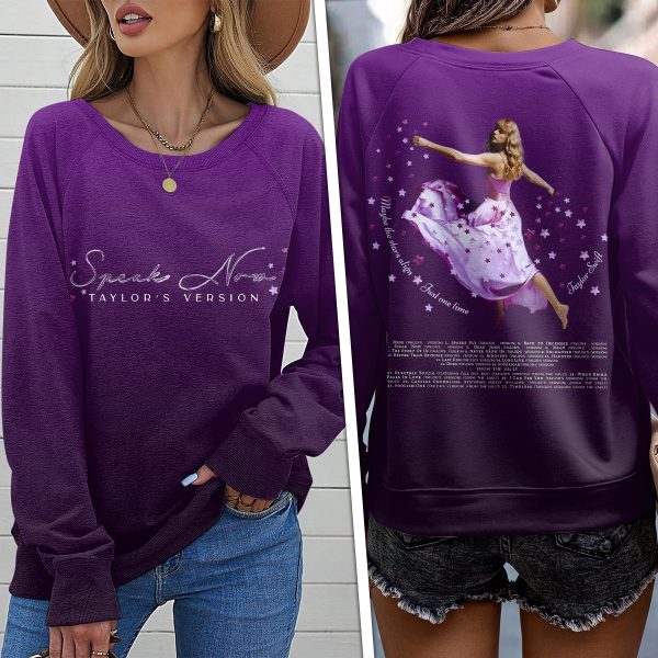 Taylor Swift Round Neck Raglan Sleeve Sweatshirt – HOATT 7267