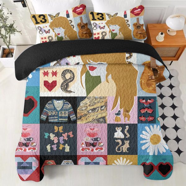 Taylor Swift Quilt Bedding Set - VANDH 3908