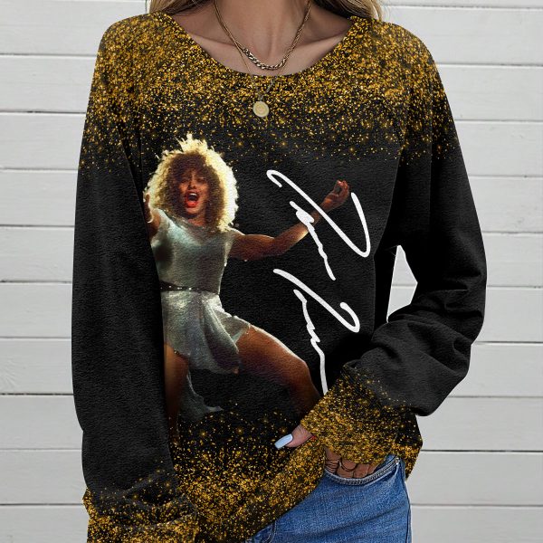 Tina Turner Round Neck Raglan Sleeve Sweatshirt – HOATT 7113