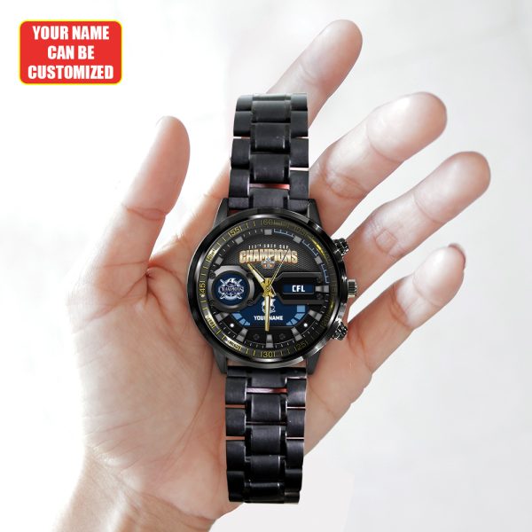Personalized CFL Toronto Argonauts Black Stainless Steel Watch - TANTN 9487