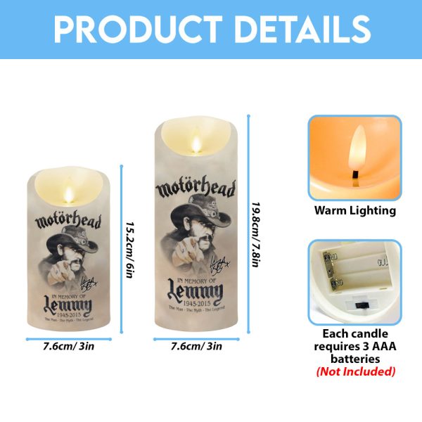 Lemmy Kilmister x Motörhead Band Led Candle - MAITM 9280