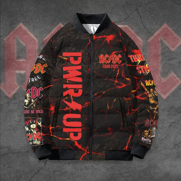Rock Music 3D 3D Bomber Puffer Jacket - TANTN 10198