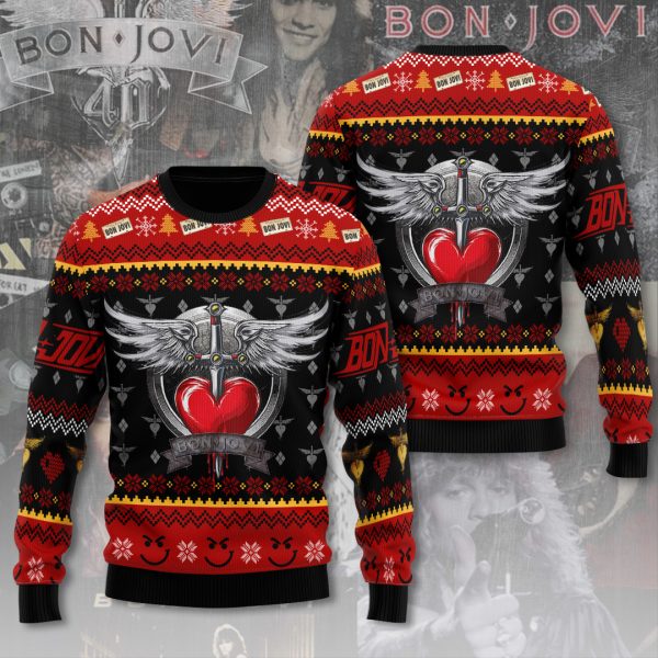 Bon Jovi 3D Ugly Sweater - ANHNV 5732