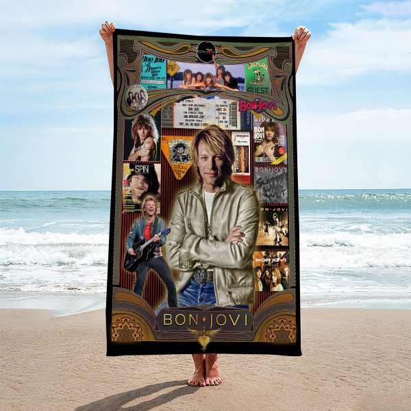 Bon Jovi Rectangle Beach Towel - HOATT 7336