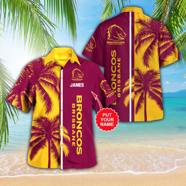 Personalized Brisbane Broncos 3D Hawaiian Shirt - VANDH 4007