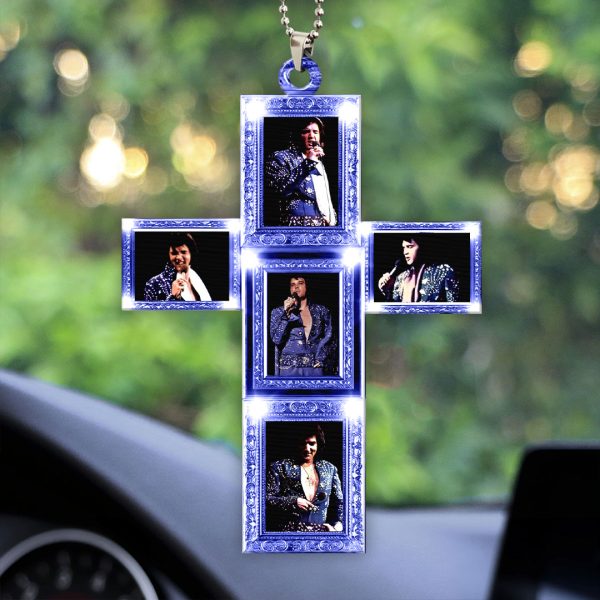 Elvis Presley Custom Shape 2-sided Acrylic Car Ornament - HOATT 7544