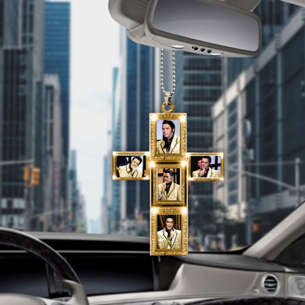 Elvis Presley Custom Shape 2-sided Acrylic Car Ornament - HOATT 7572