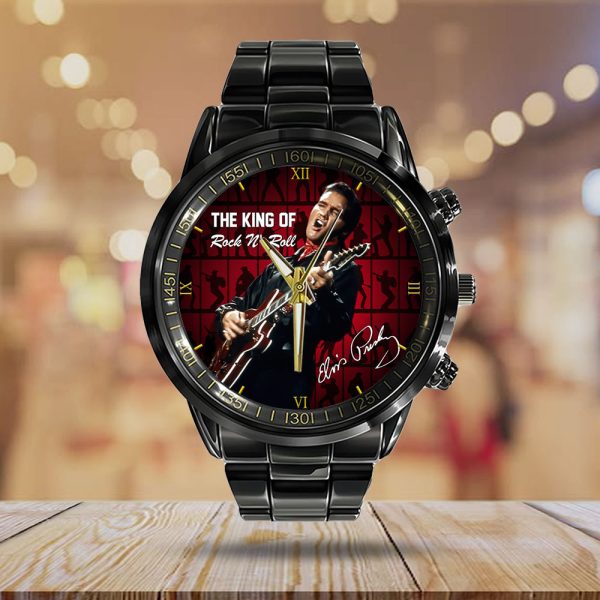 Elvis Presley Black Stainless Steel Watch - HOATT 7577