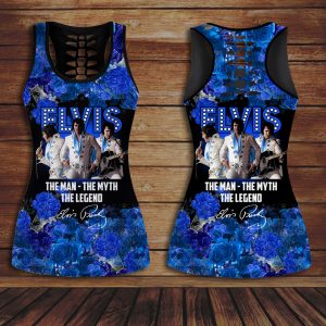 Elvis Presley Hollow Tank Top Leggings - HOATT 7404
