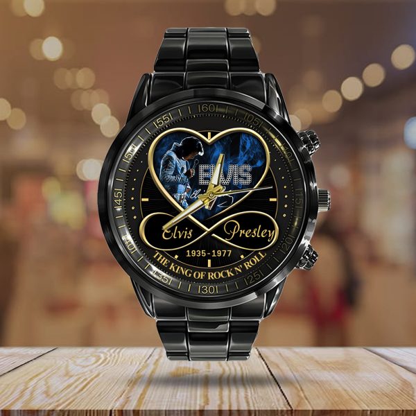 Elvis Presley Black Stainless Steel Watch - HOATT 7678