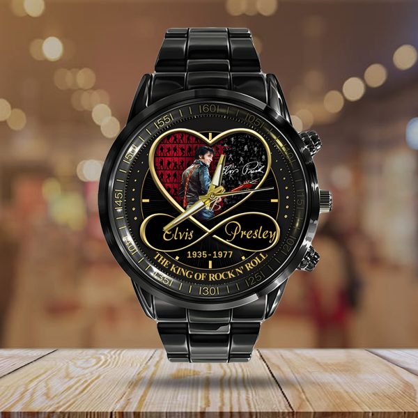 Elvis Presley Black Stainless Steel Watch - HOATT 7661