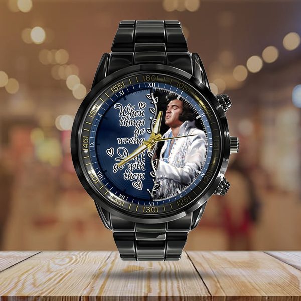 Elvis Presley Black Stainless Steel Watch - HOATT 7663