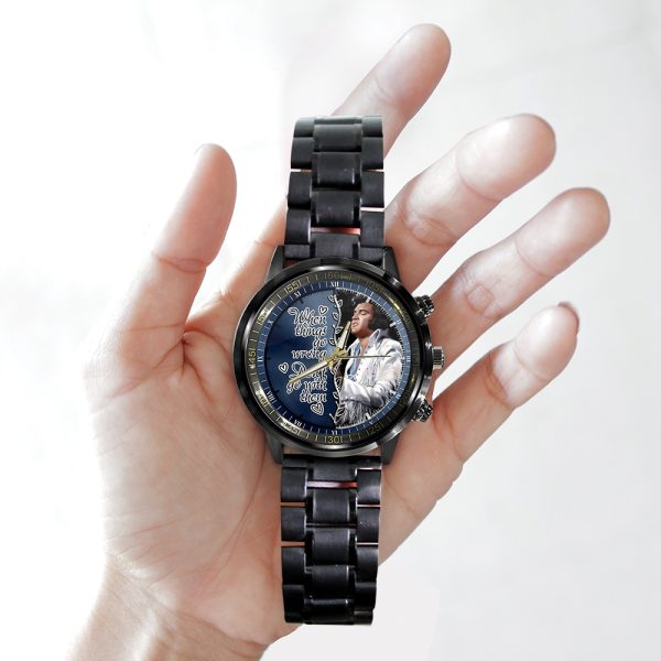 Elvis Presley Black Stainless Steel Watch - HOATT 7663