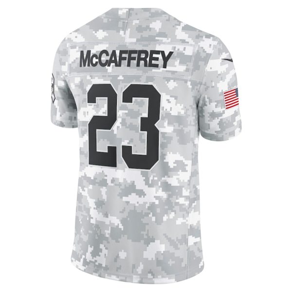 Men's San Francisco 49ers Christian McCaffrey Nike Arctic Camo 2024 Salute to Service Limited Jersey - GNE DROP275