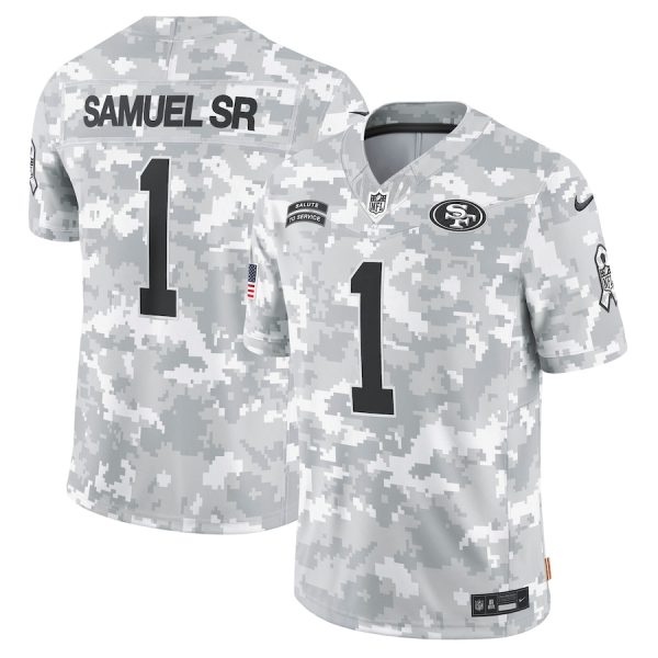 Men's San Francisco 49ers Deebo Samuel Sr Nike Arctic Camo 2024 Salute to Service Limited Jersey - GNE DROP281