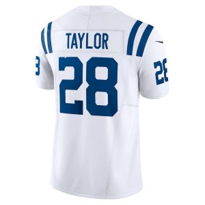 Men's Indianapolis Colts Jonathan Taylor Nike White Vapor F.U.S.E. Limited Jersey - GNE DROP368