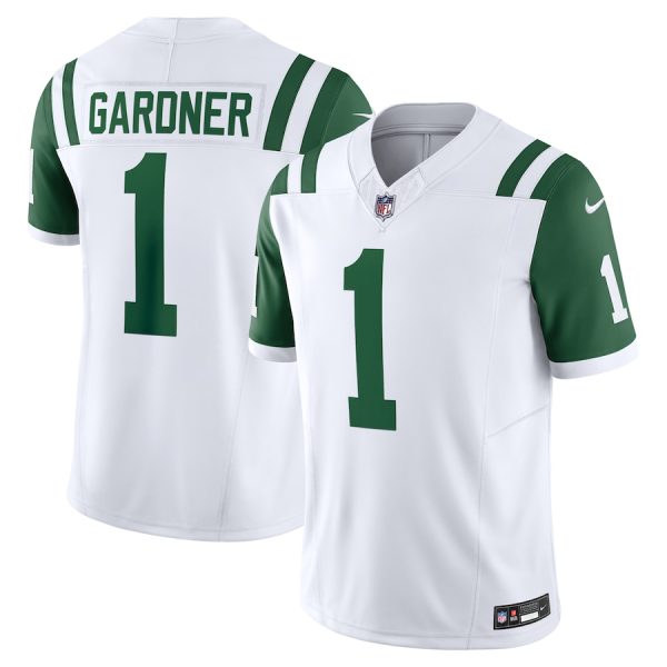 Men's New York Jets Ahmad Sauce Gardner Nike White Classic Alternate Vapor F.U.S.E. Limited Jersey - GNE DROP410