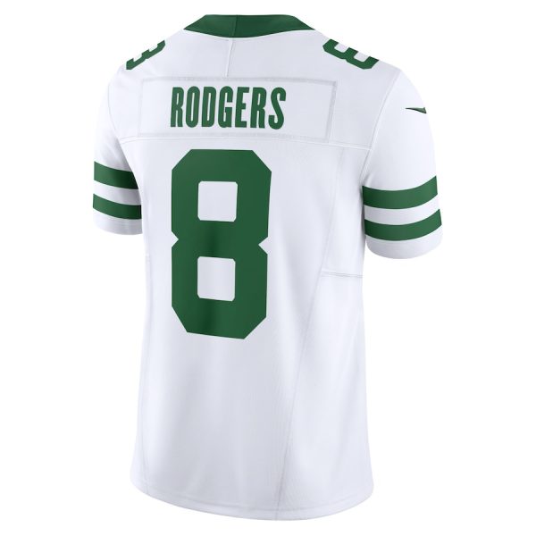 Men's New York Jets Aaron Rodgers Nike Legacy White Vapor F.U.S.E. Limited Jersey - GNE DROP428