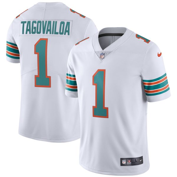 Men's Miami Dolphins Tua Tagovailoa Nike White 2nd Alternate Vapor Limited Jersey - GNE DROP512