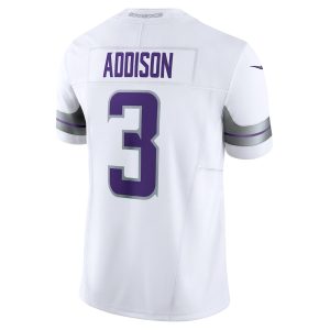Men's Minnesota Vikings Jordan Addison Nike White Alternate Vapor F.U.S.E. Limited Jersey - GNE DROP518