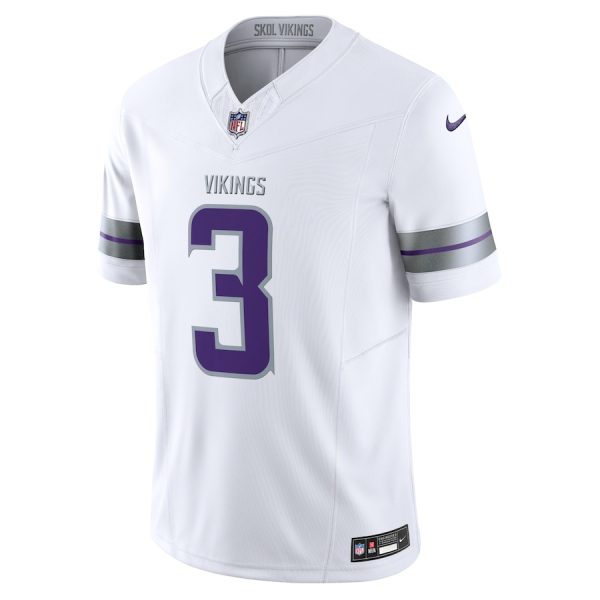 Men's Minnesota Vikings Jordan Addison Nike White Alternate Vapor F.U.S.E. Limited Jersey - GNE DROP518
